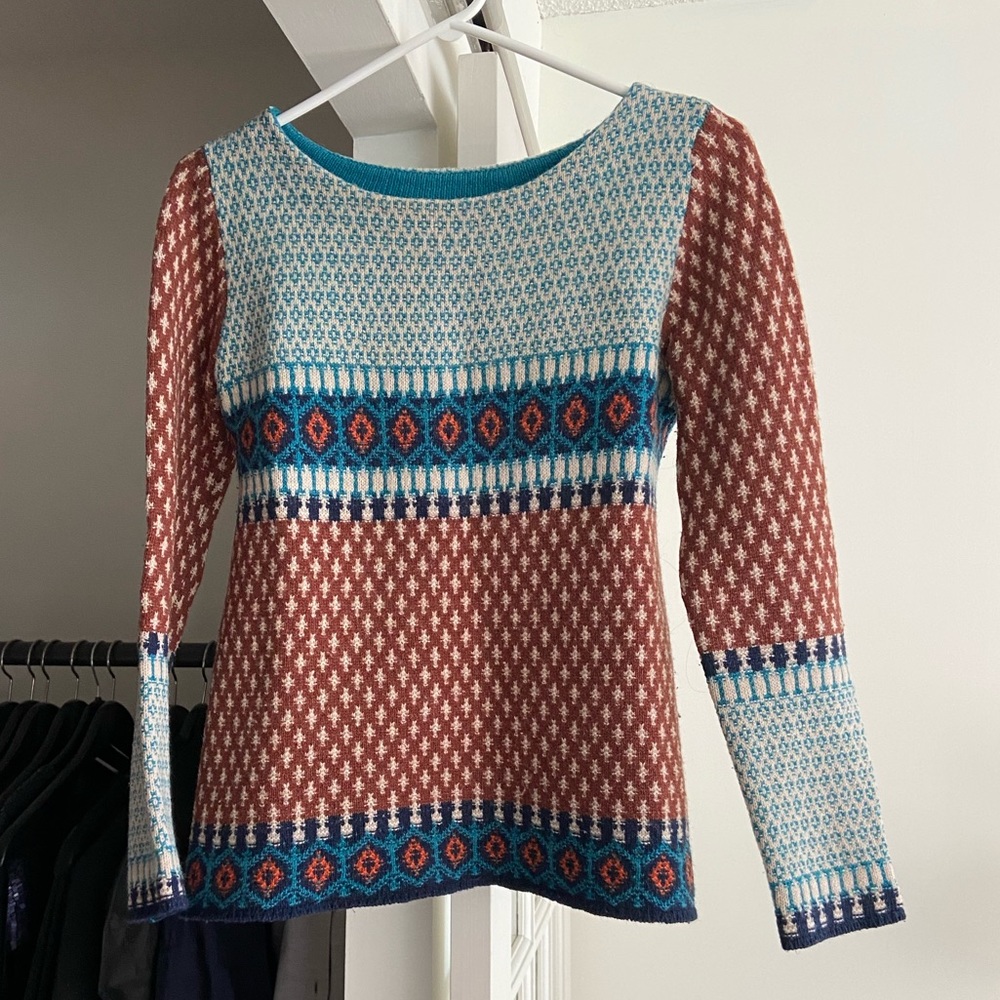 Zara wool fair isle style sweater